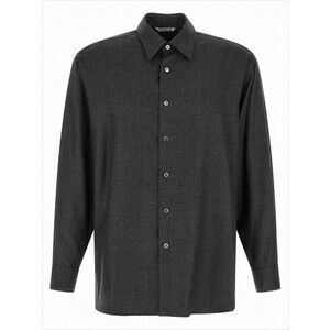 Auralee Relaxed Fit Wool Shirt With Classic Collar - NWT